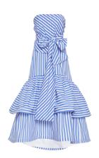 Moda Operandi Silvia Tcherassi Allerona Striped Cotton Strapless Dress