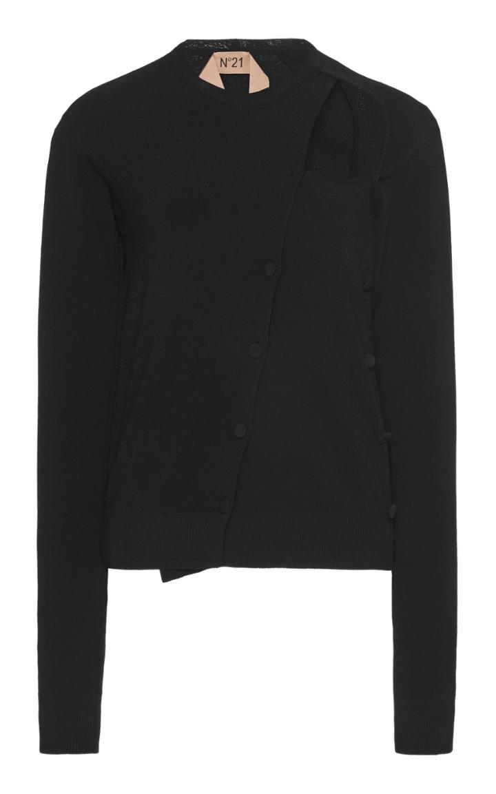 Moda Operandi N21 Cutout Ribbed-knit Sweater Size: 36