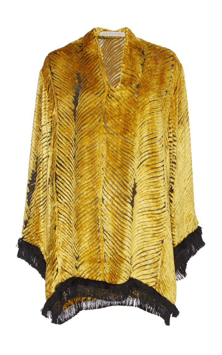 Sandra Mansour Savane Mousseline Velvet Mini Dress