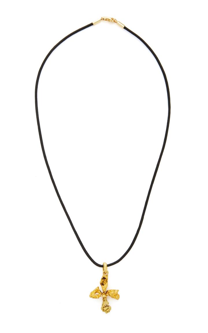 Moda Operandi Lisa Eisner One Of A Kind 22k Gold Nugget Cross Necklace