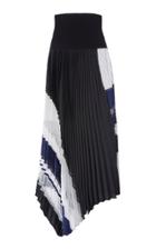 3.1 Phillip Lim Pleated Block-print Midi Skirt
