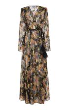 Moda Operandi Attico Ruffled Wrap Floral Maxi Dress