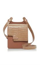 Gu De Louise Croc-embossed Leather Shoulder Bag