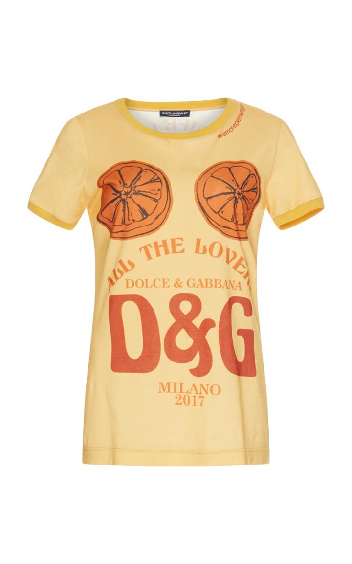 Dolce & Gabbana D & G Logo Printed Cotton T-shirt