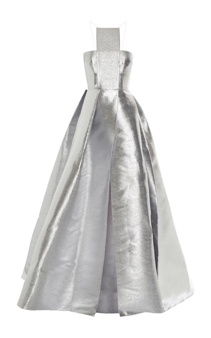 Alex Perry Grace Lurex Bib Gown