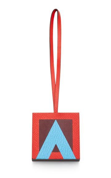 Herms Vintage Herms Red And Blue Epsom Leather A Letter Charm