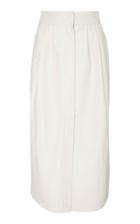 Zeynep Aray Pleated Leather Midi Skirt