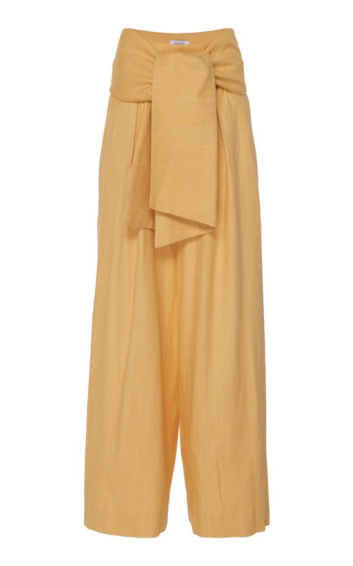 Rosie Assoulin Sash-tie Silk Wide-leg Pants