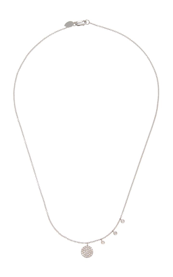 Meira T Diamond Circle 14k White Gold Diamond Necklace