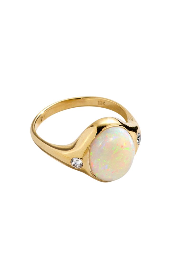 Pamela Love Essential 10kt Yellow-gold, Opal And Diamond Ring