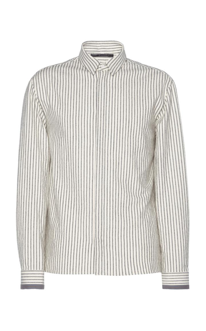 Haider Ackermann Striped Cotton-poplin Shirt Size: S