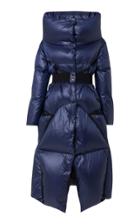 Dorothee Schumacher Oversized Belted Shell Hooded Puffer Coat
