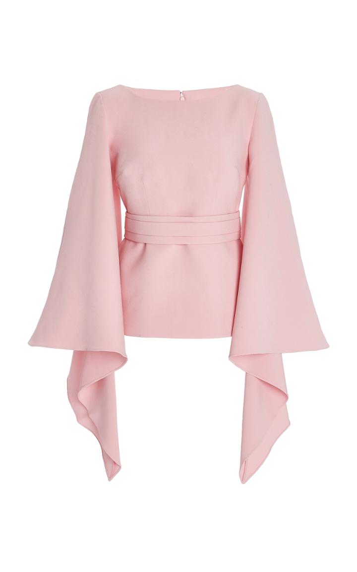 Safiyaa Cape-sleeve Crepe Top