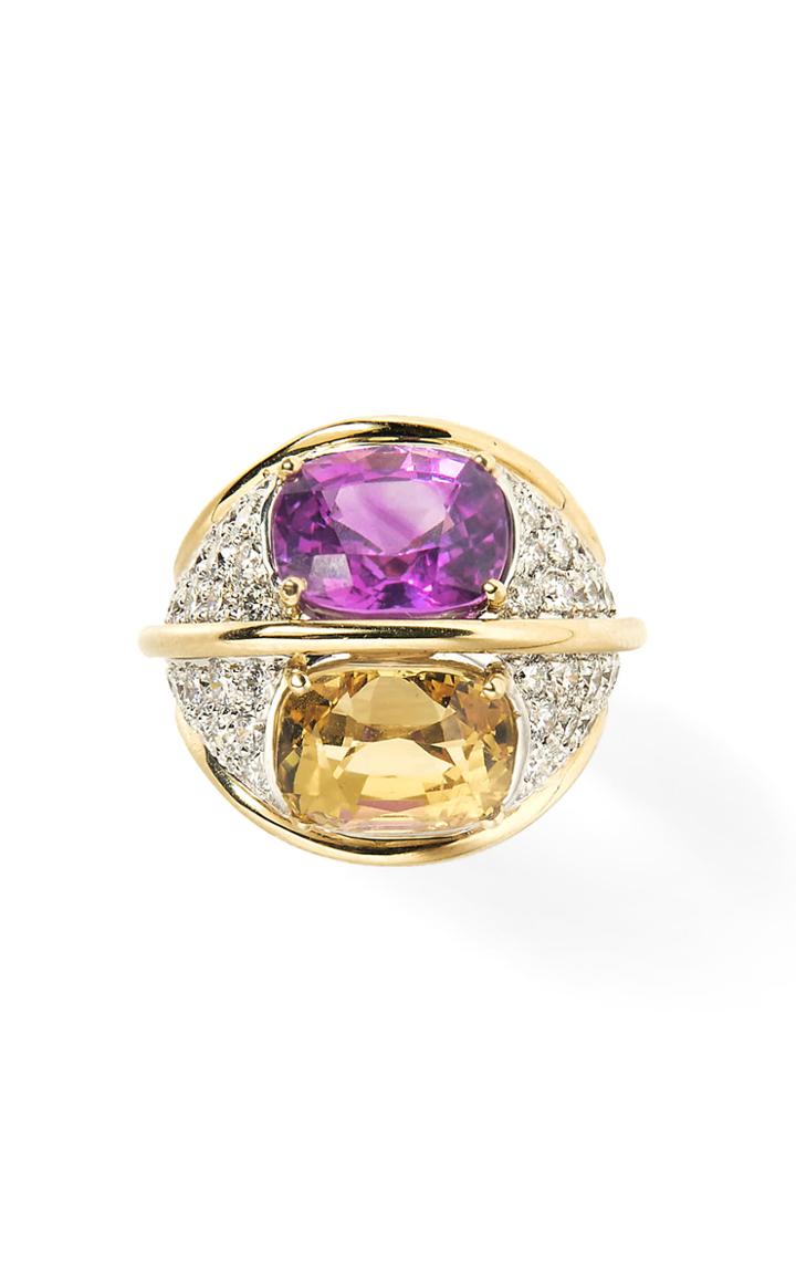 Moda Operandi Tiina Smith Vintage Verdura 18k Yellow Gold, & Diamond Dome Ring With