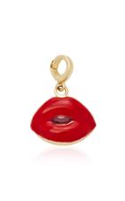 Luis Morais Small Lips Charm With Red Enamel And Gemfields Ruby Tongue