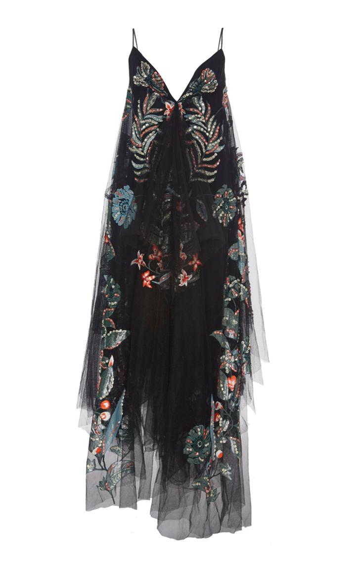 Biyan Giosenn Ebroidered Tulle Dress