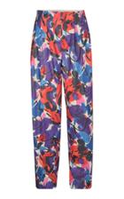 Moda Operandi Rotate Janis Pleated Printed Satin Wide-leg Trousers