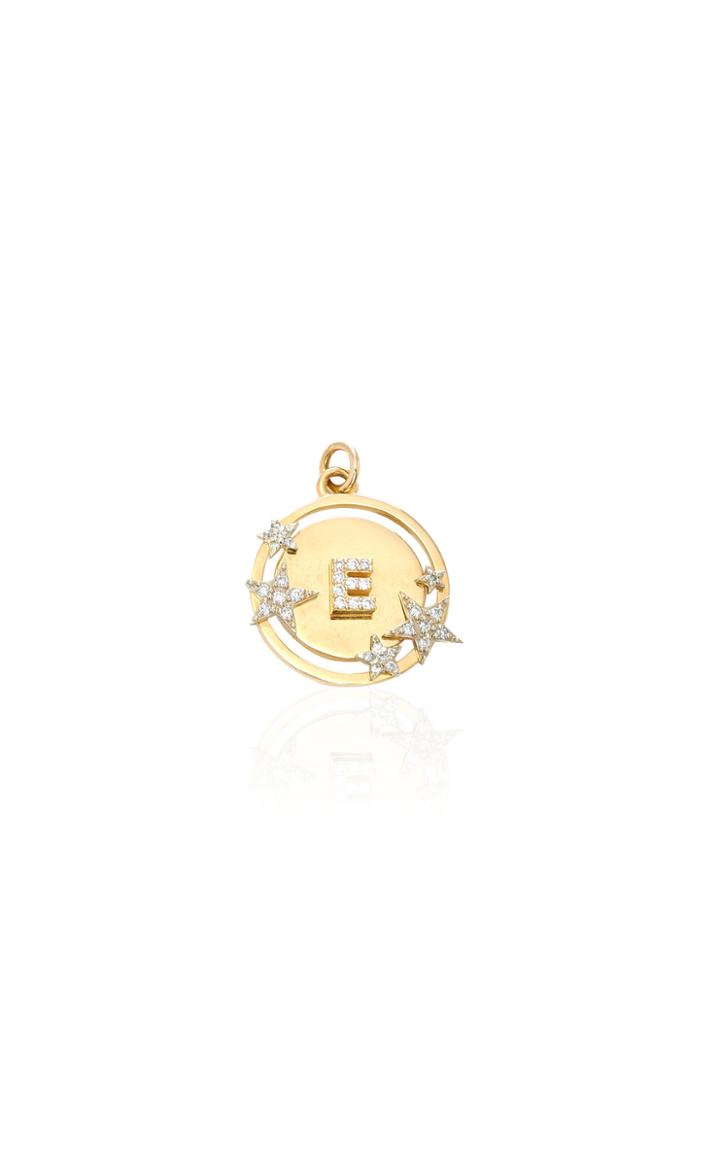 Foundrae 15mm Diamond Pave Star Initial Charm