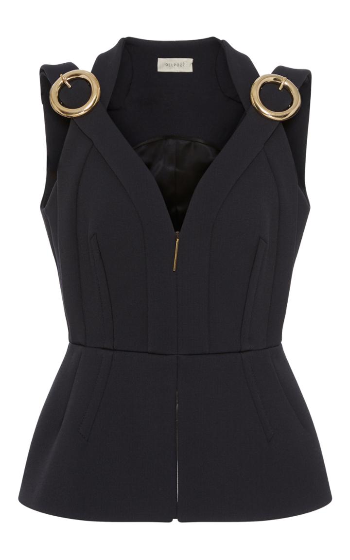 Delpozo Sleeveless Buckle Top