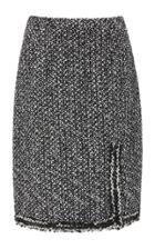 Giambattista Valli Frayed Tweed Midi Skirt