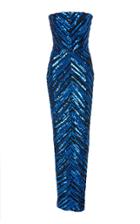 Rasario M'o Exclusive Strapless Sequined Gown