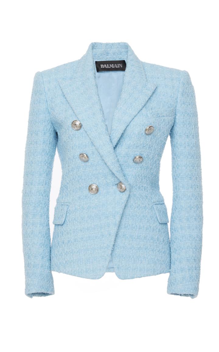Balmain Double-breasted Tweed Blazer