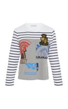 Jw Anderson Breton And Print Long Sleeve Jersey T-shirt