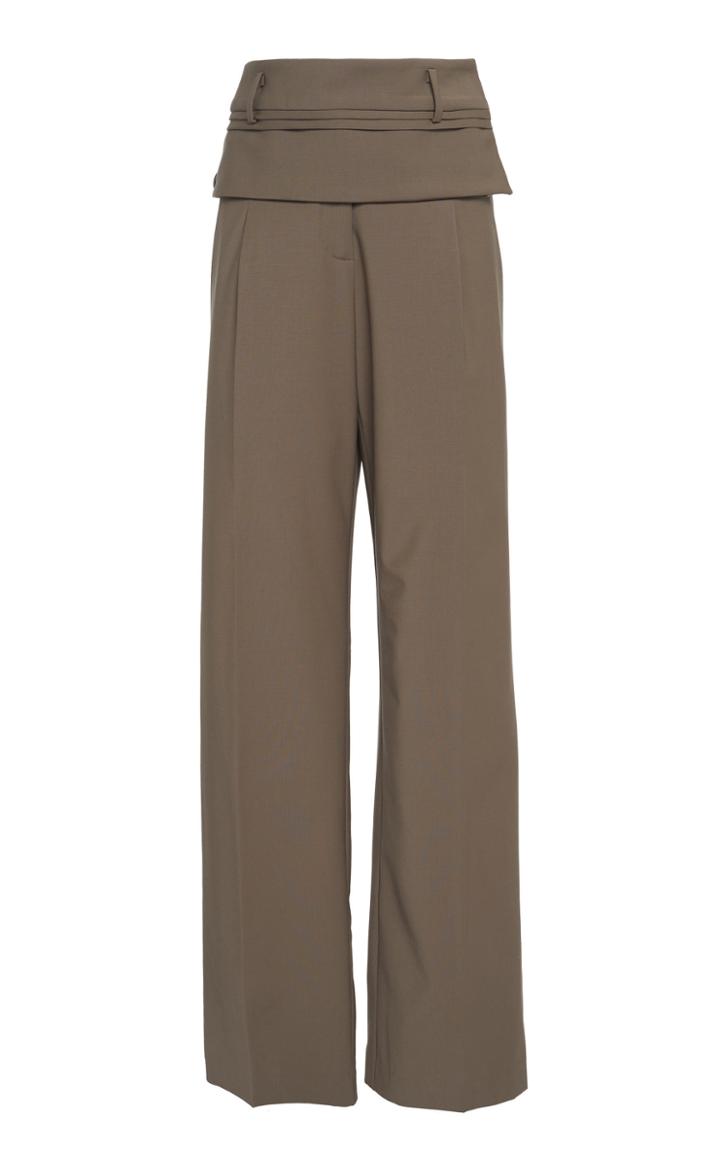 Christopher Esber High-rise Belted Wool Trousers