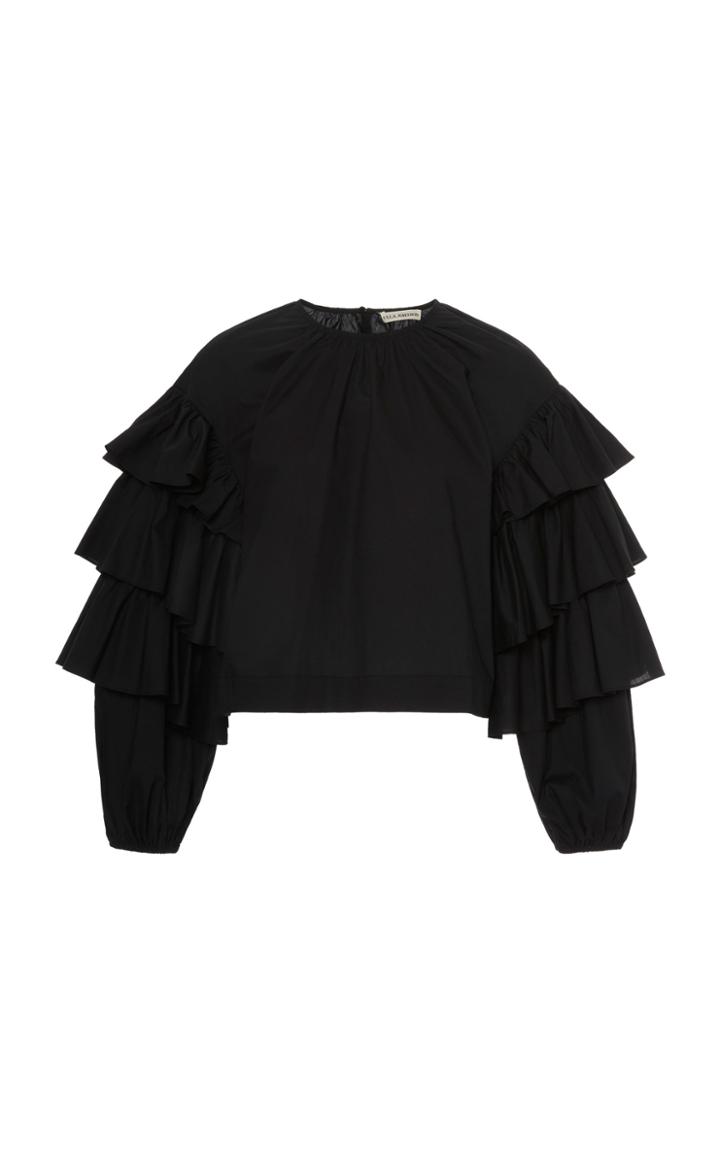 Moda Operandi Ulla Johnson Tulia Cotton Billowing Blouse Size: 2