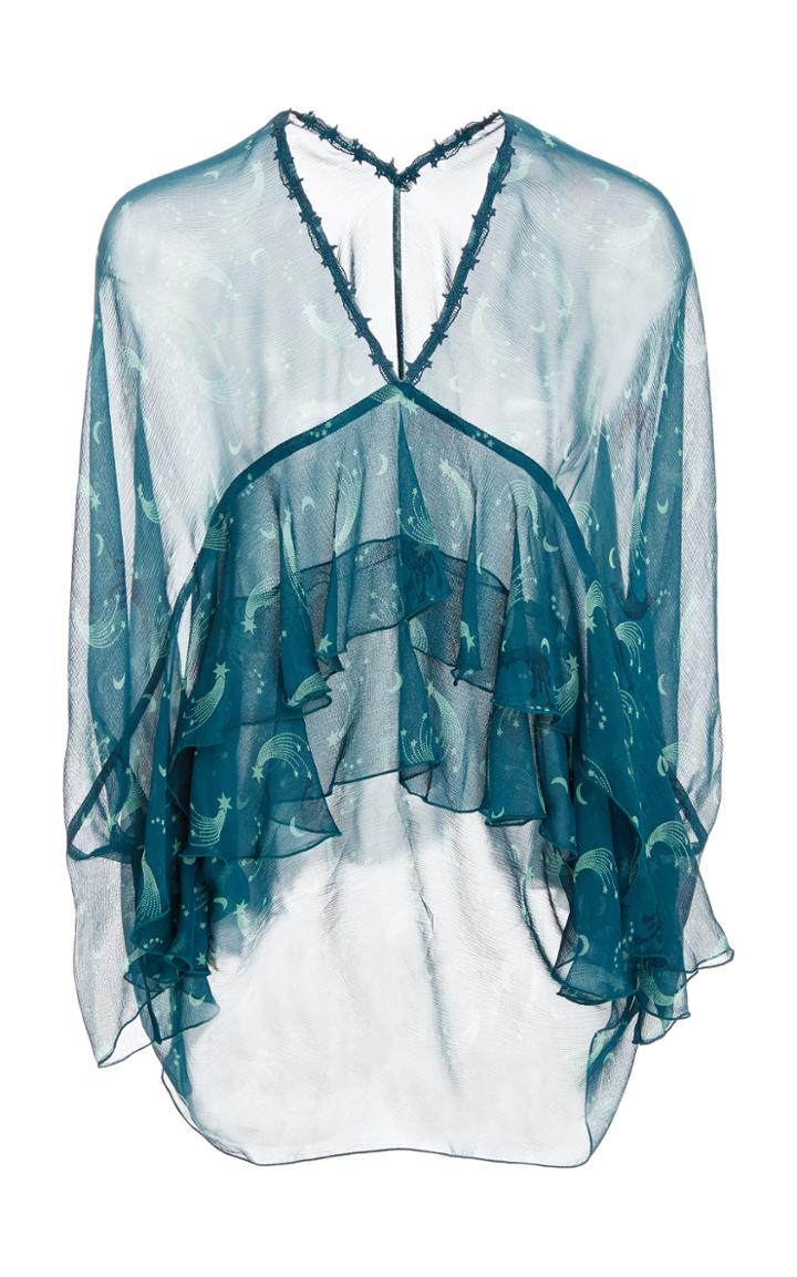 Anna Sui Star Burst Ruffle Top