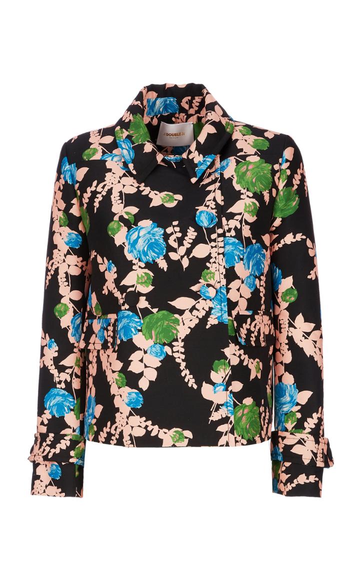 Moda Operandi La Doublej Pea Printed Wool-blend Jacket