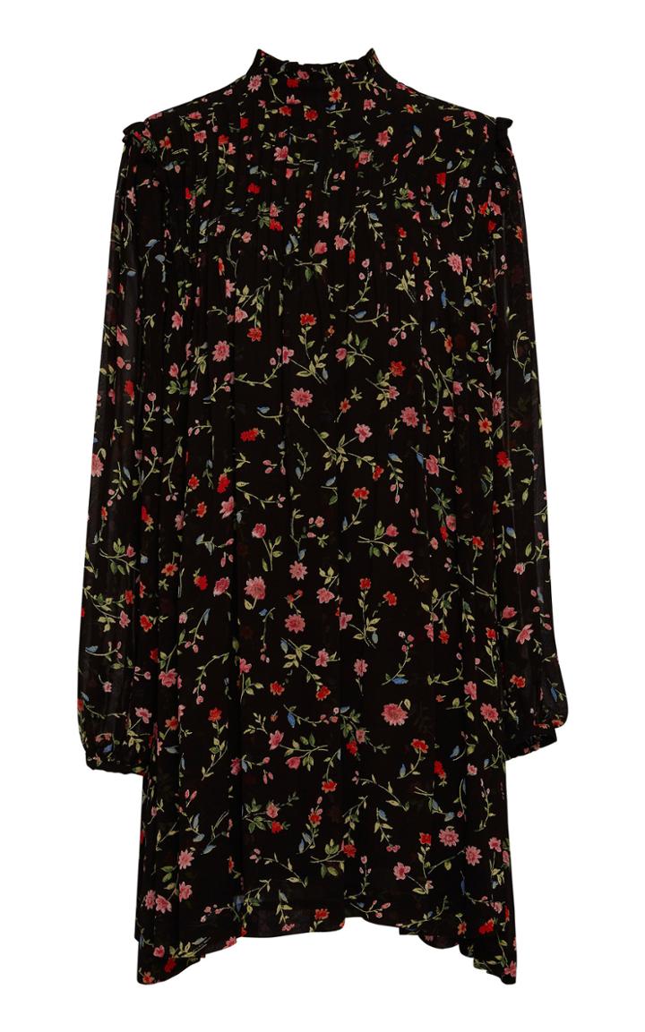 Ganni Elm Georgette Shift Dress