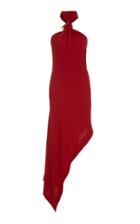 Monse Asymmetric Wool Halterneck Dress Size: 8