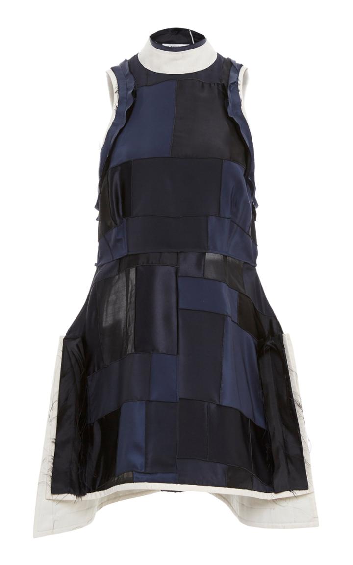Moda Operandi Jil Sander Moana Color-block Silk Top Size: 32