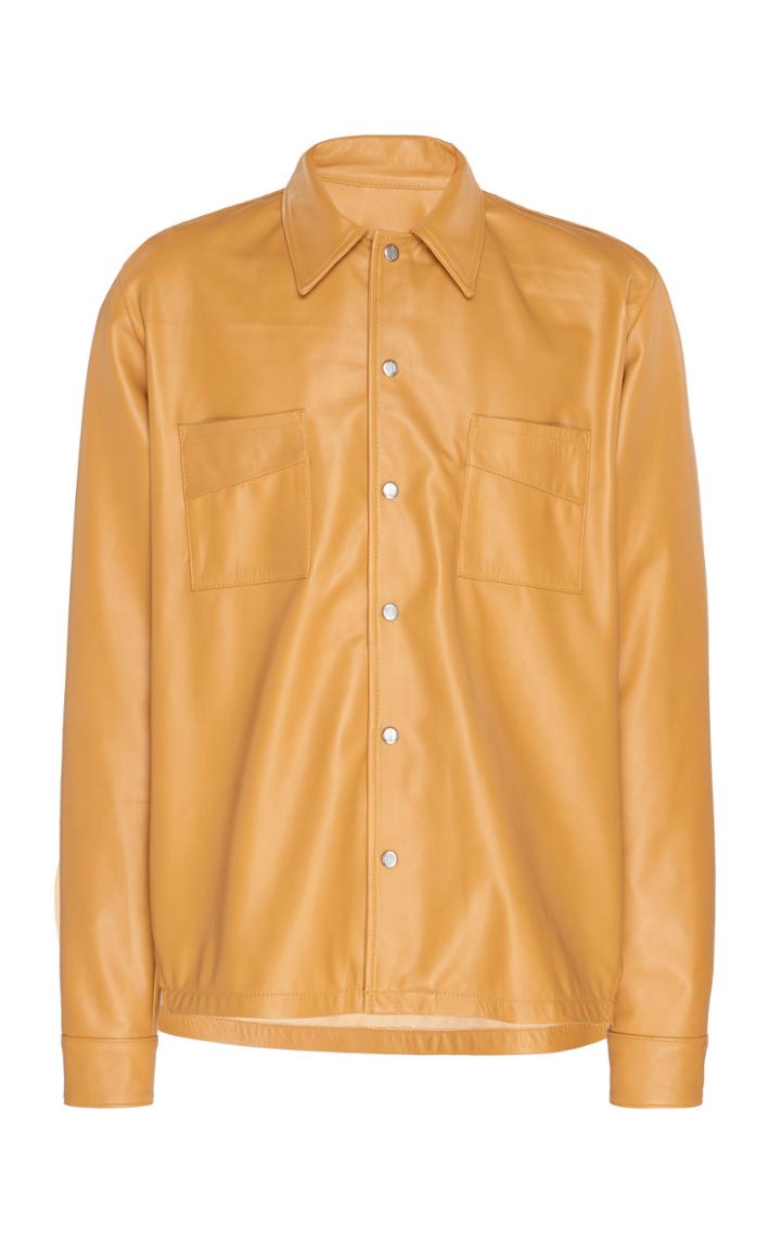 Rhude Leather Button Up Shirt