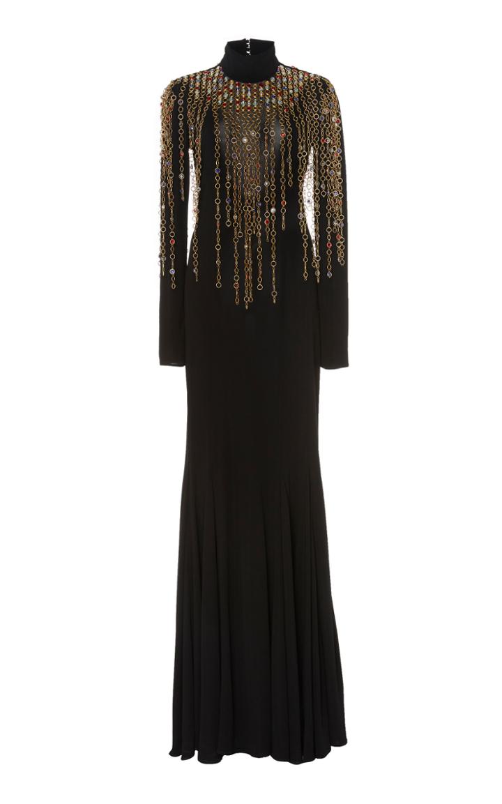 Prabal Gurung Komoke Embellished Jersey Gown