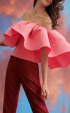 Carolina Herrera High Waisted Straight Leg Twill Pants