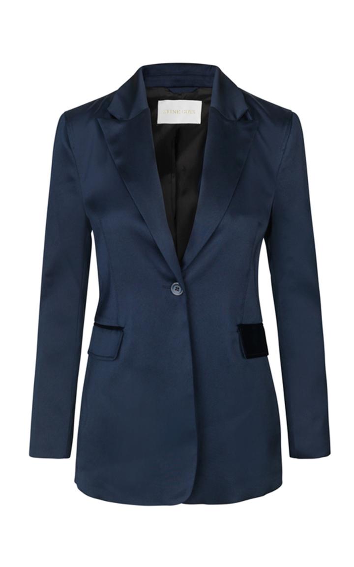Moda Operandi Stine Goya Rikke Satin Single-breasted Blazer