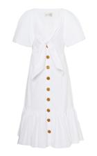 Moda Operandi Cara Cara Georgica Tie-front Cotton Midi Dress Size: 2