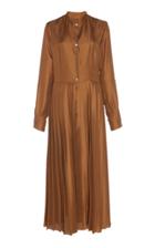 Martin Grant Pleated Long Sleeve Shirt Dress