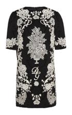 Dolce & Gabbana Floral Stretch Jacquard Mini Dress