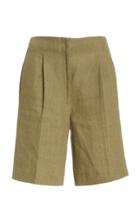 Loulou Studio Rangiroa Linen Bermuda Shorts