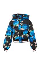 Msgm Floral-print Quilted-shell Hooded Jacket