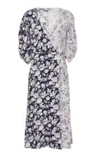 Amur Nalla Printed Crepe Wrap Dress