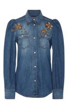 Roberto Cavalli Embellished Denim Shirt