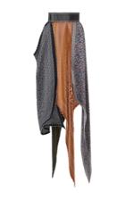 Loewe Asymmetric Pliss Silk Skirt