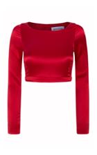 Adriana Iglesias Madison Silk Crop Top