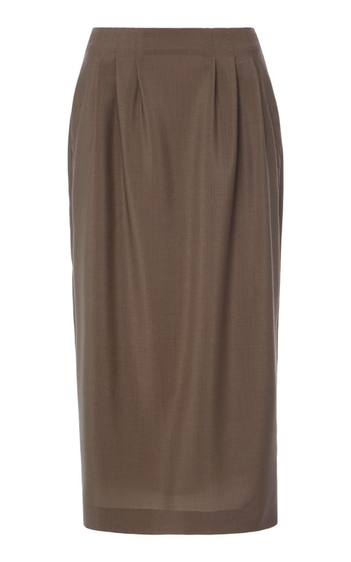 Moda Operandi Agnona Wool-mohair Pleated Pencil Skirt Size: 38
