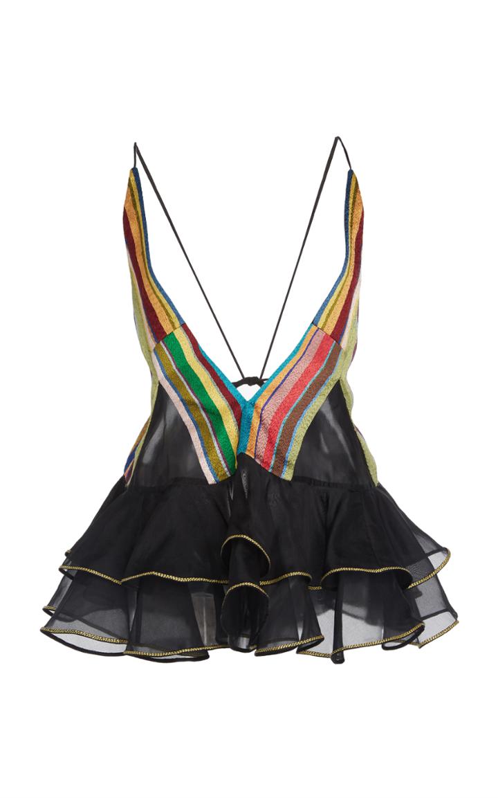 Rahul Mishra Chromatic Ruffle Top