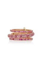 Spinelli Kilcollin Nova Rose Set-of-three 18k Rose Gold Sapphire Rings